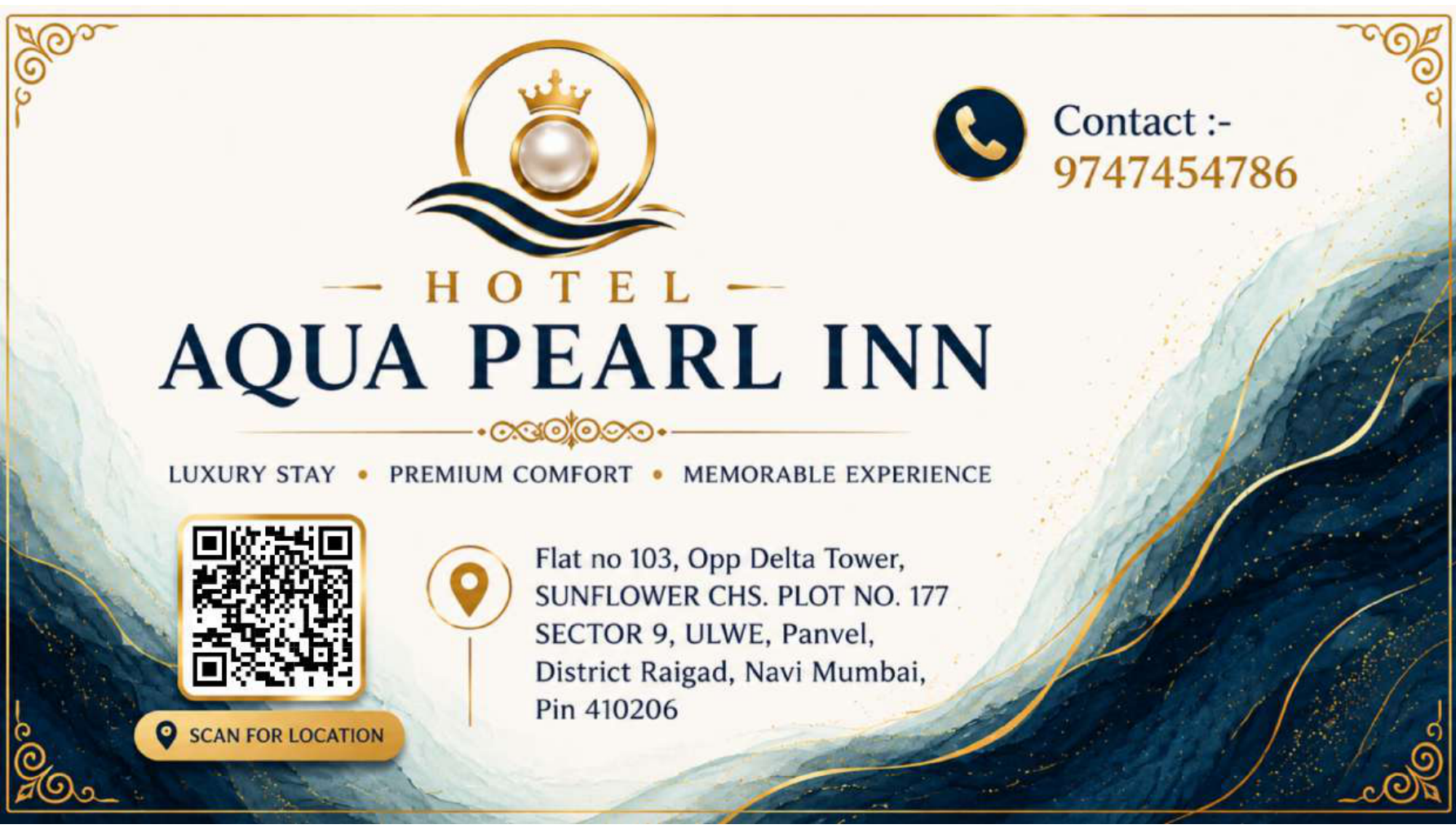 Aqua Pearl Inn visiting card